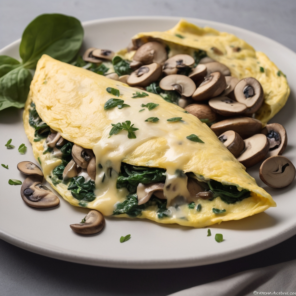 Spinach and Mushroom Omelette with Cheese: A Deliciously Nutritious Breakfast