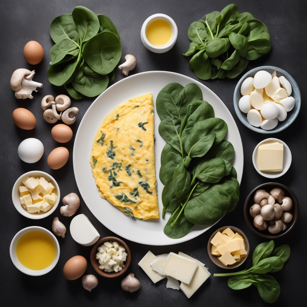 Spinach and Mushroom Omelette with Cheese: A Deliciously Nutritious Breakfast