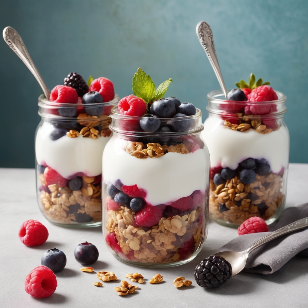 Greek Yogurt Parfait with Granola and Mixed Berries: A Healthy and Delicious Treat