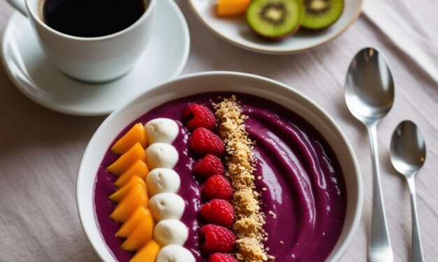 Banana-Strawberries Smoothie Bowl with Chia Seeds